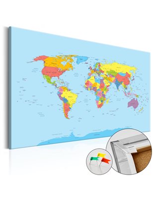 Quadri di sughero  Rainbow Geography [Cork Map]